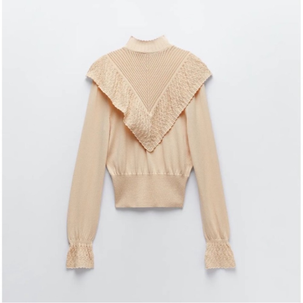 ZARA Ruffled Knit Sweater - Picture 5 of 5